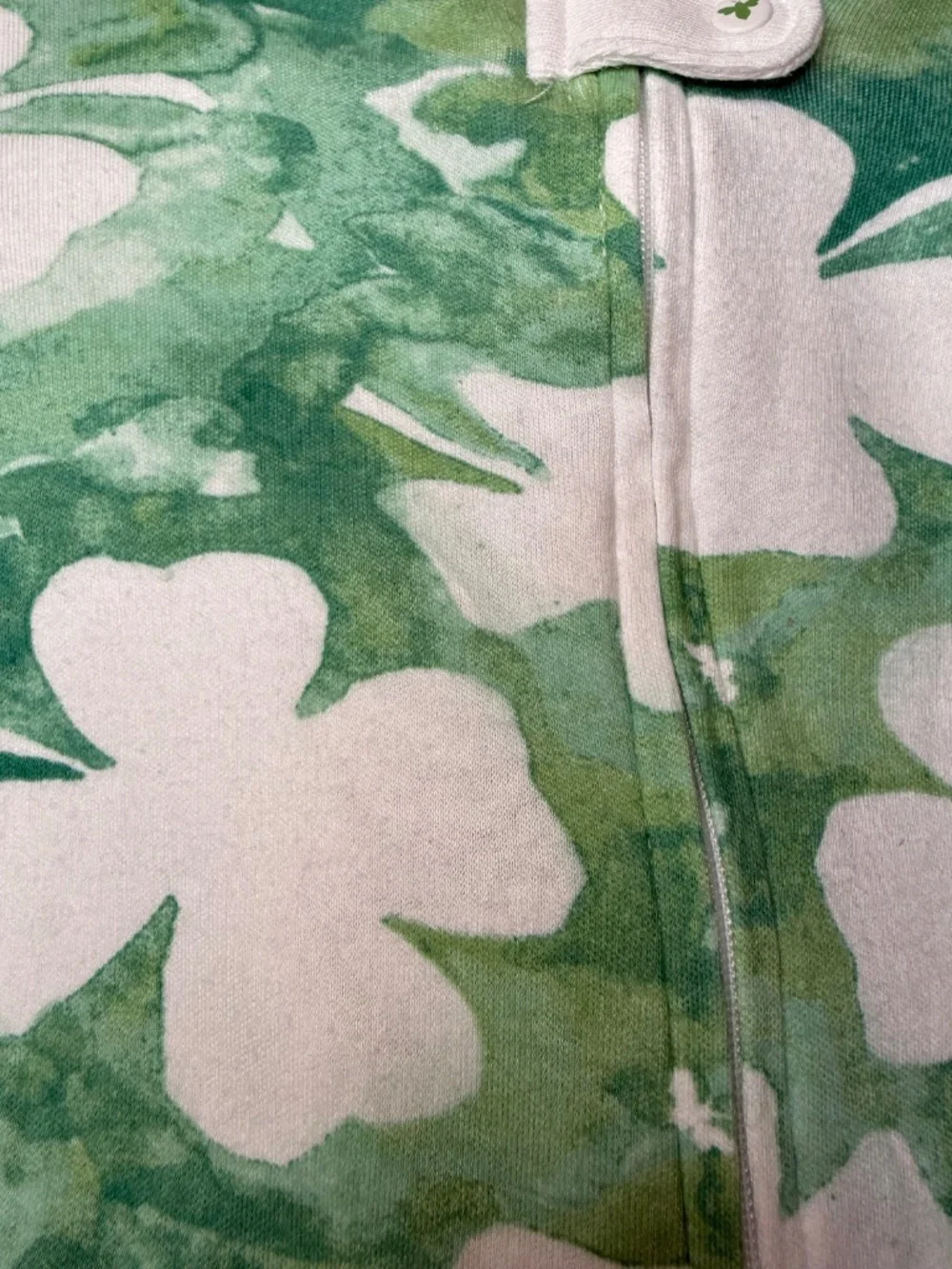 Burr’s Bees Baby Green Shamrock Footed Baby Sleeper 6-9 Months
